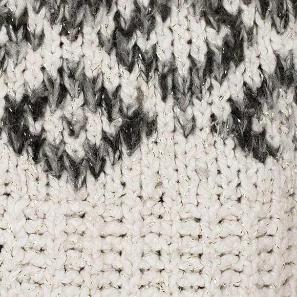 Justice Long Sleeve Jeweled Sweater with Gold Thread Weaved into Knit Sz 8 Girl - Picture 3 of 6